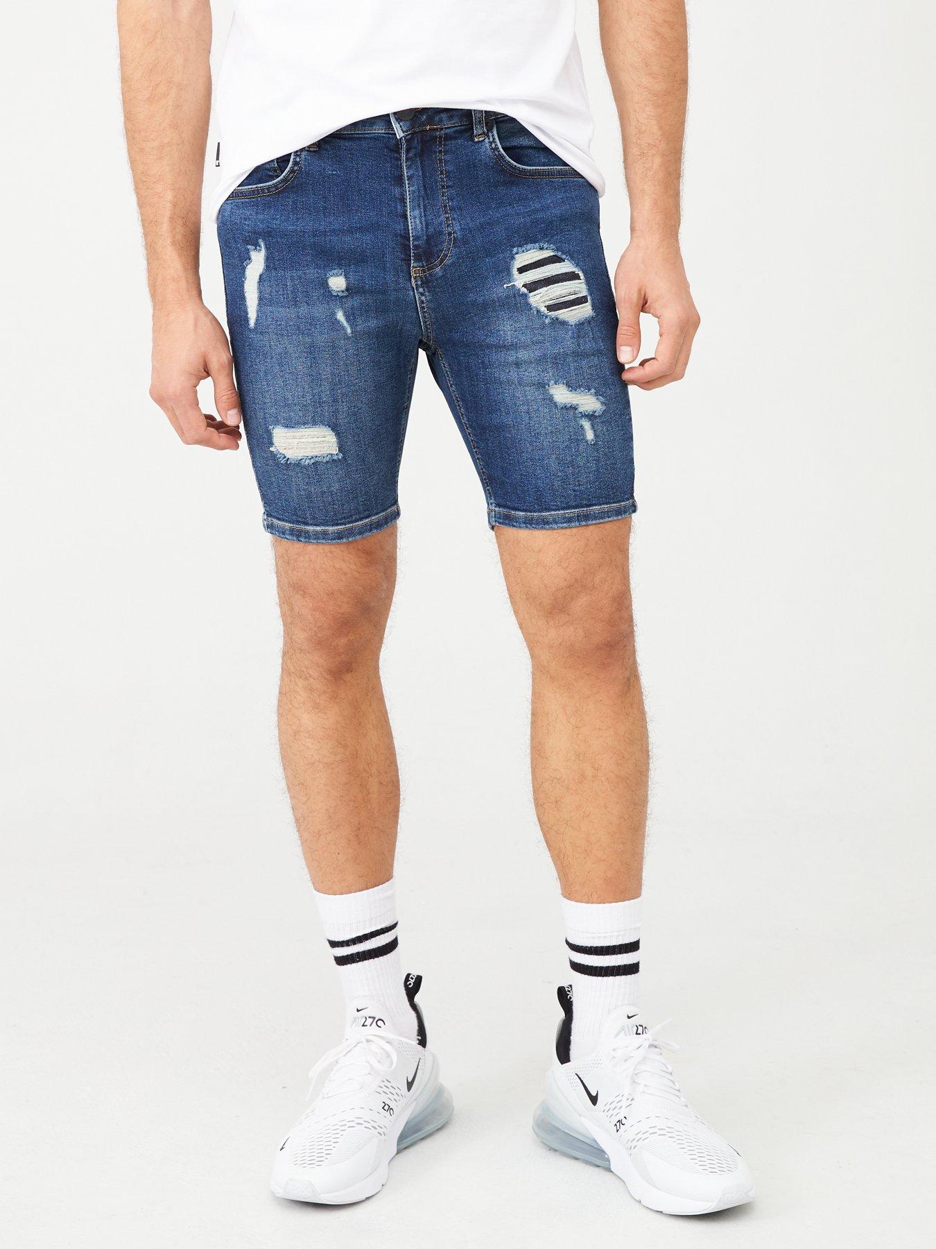 skinny jean shorts mens