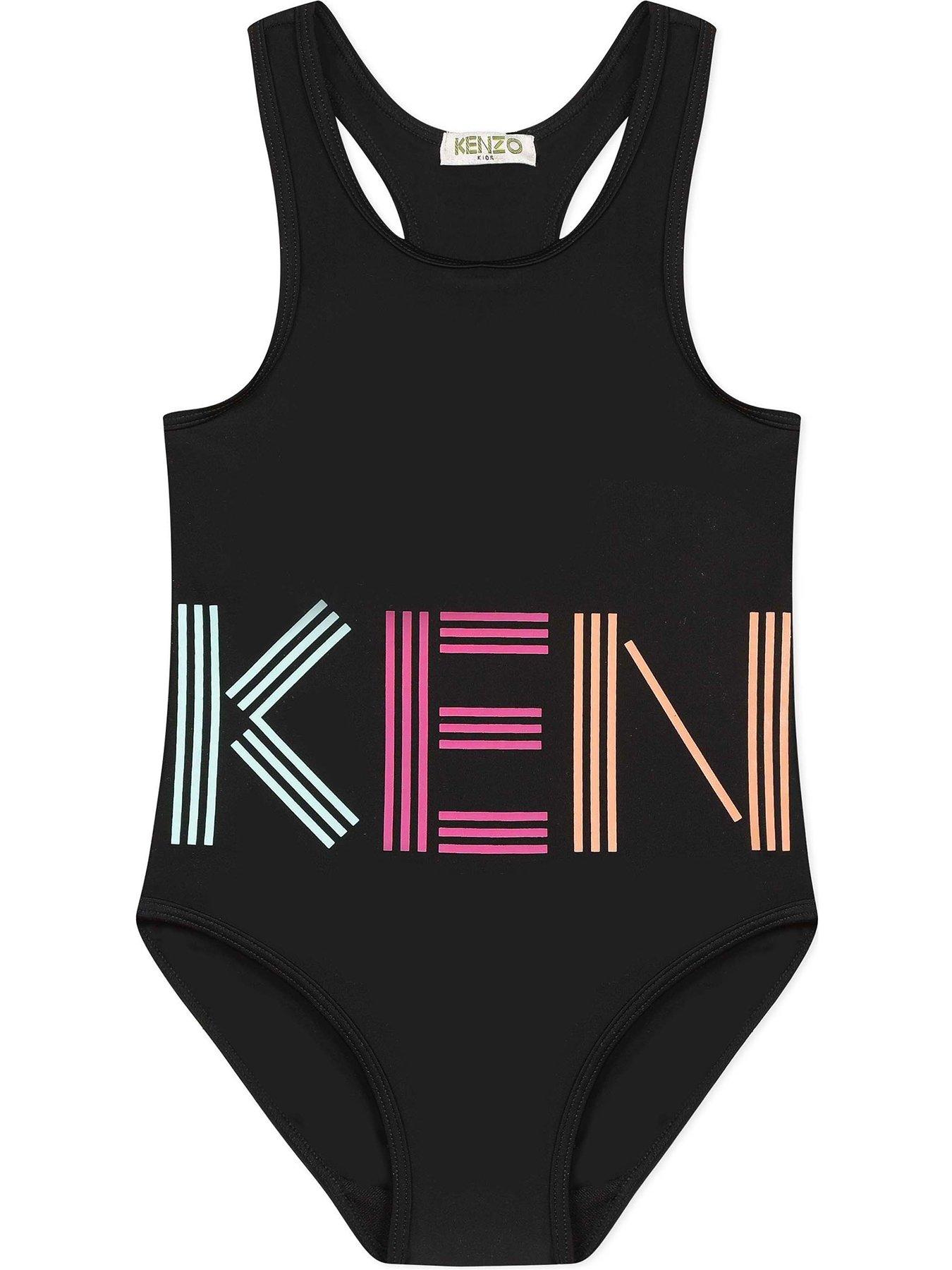 Kenzo Girls Logo Swimsuit - Black 
