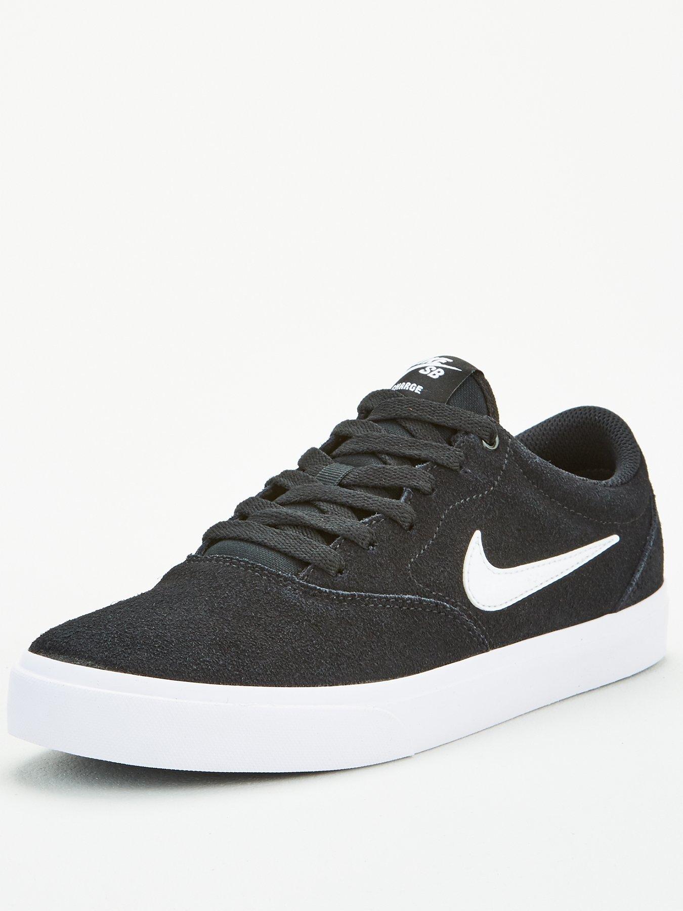 nike suede black trainers