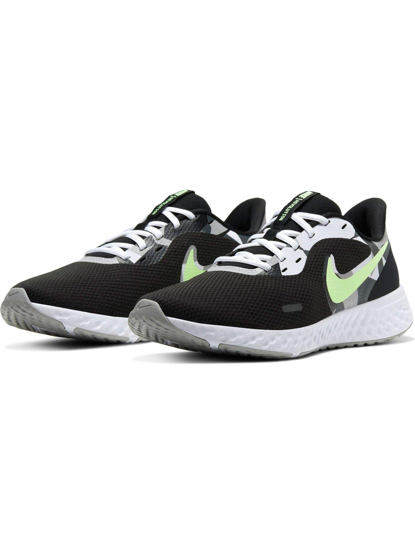 nike revolution black white