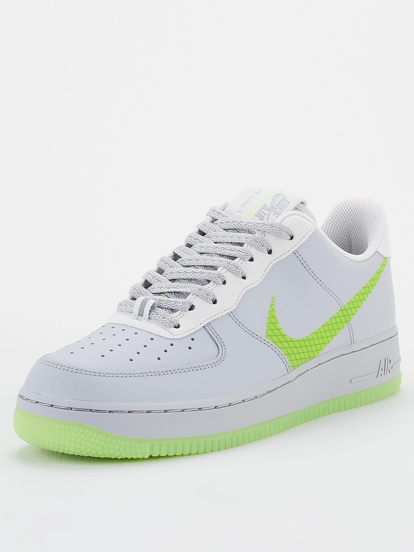 air force 1 gray and green