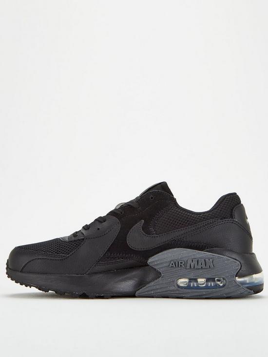 front image of nike-air-max-excee-black