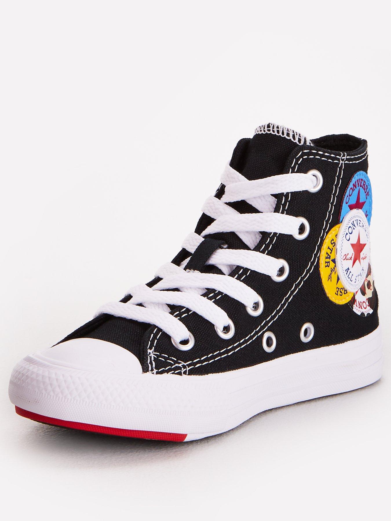 Converse Chuck Taylor All Star Hi Top Logo Play Childrens Trainers - Black  | very.co.uk