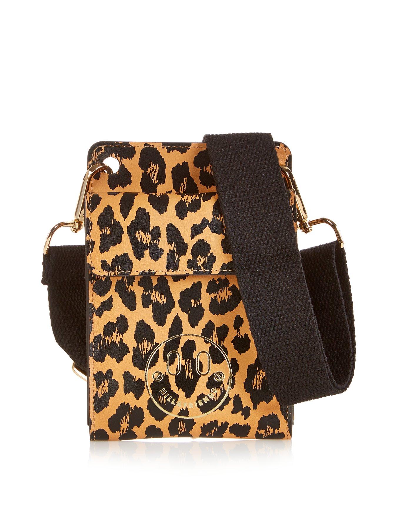 leopard print cross over bag
