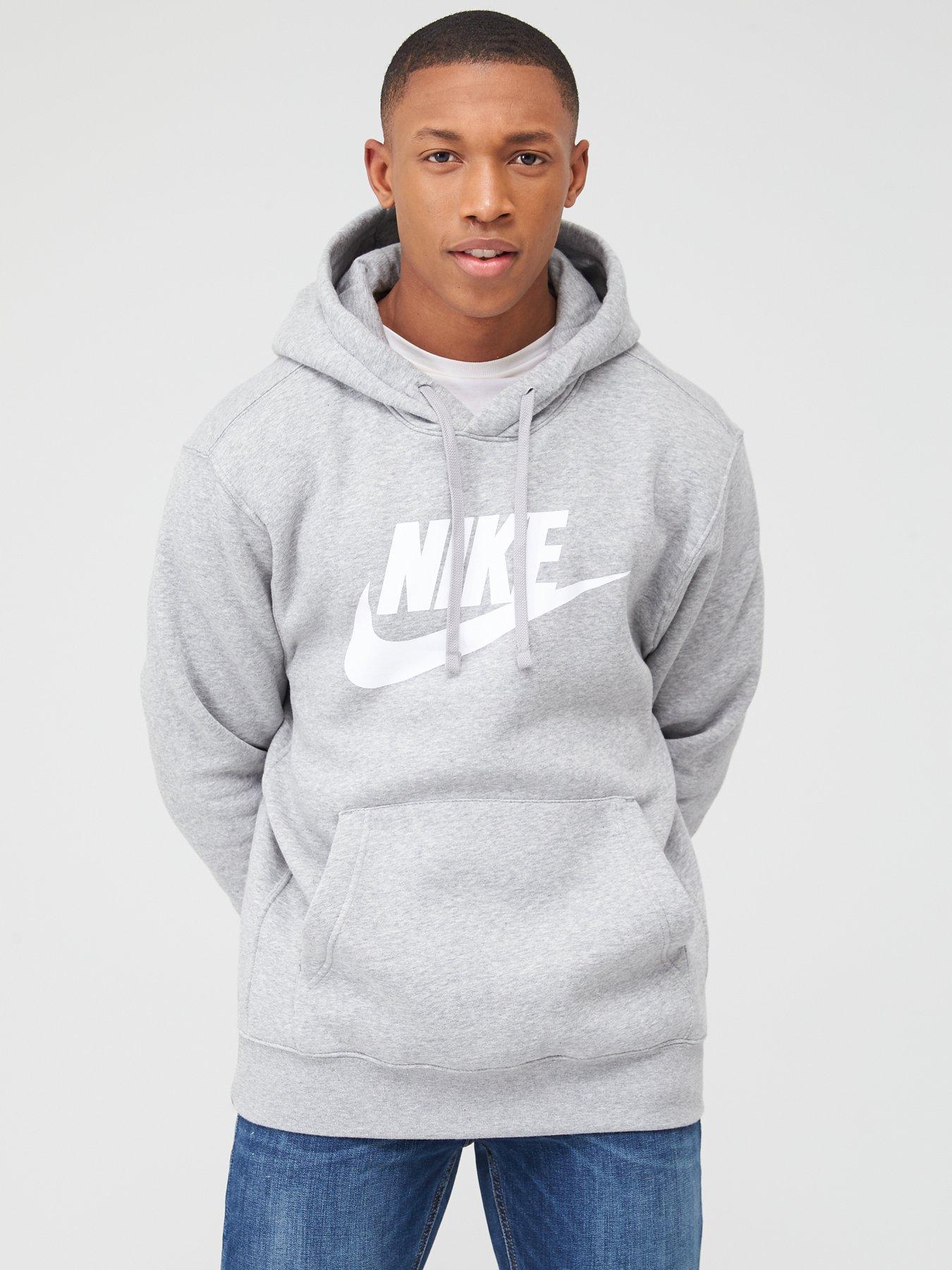 Nike Club Graphic Overhead Hoodie - Dark Grey | very.co.uk
