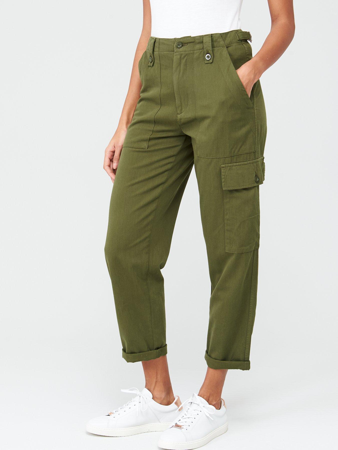 khaki utility trousers