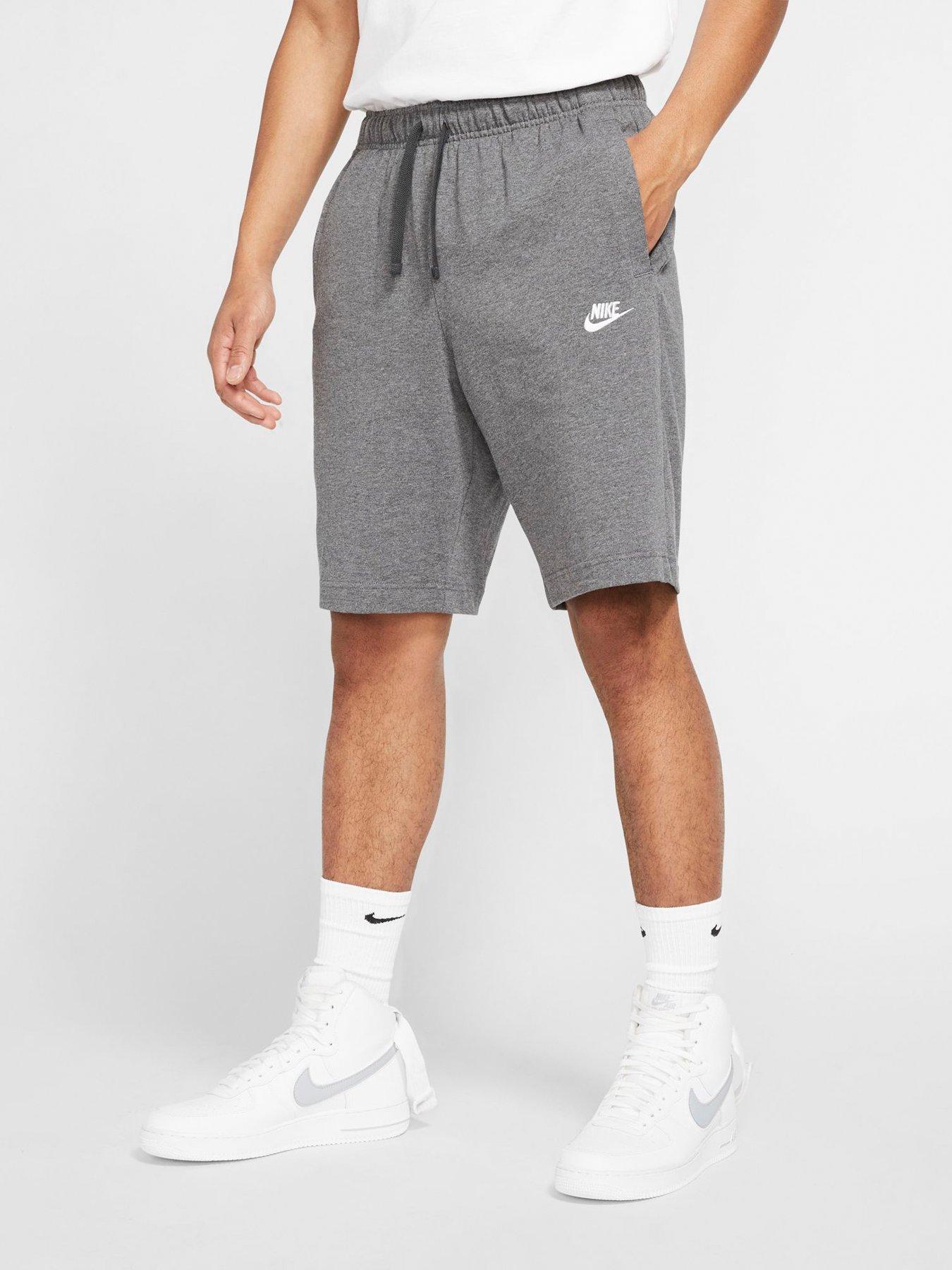 nike jersey shorts in grey