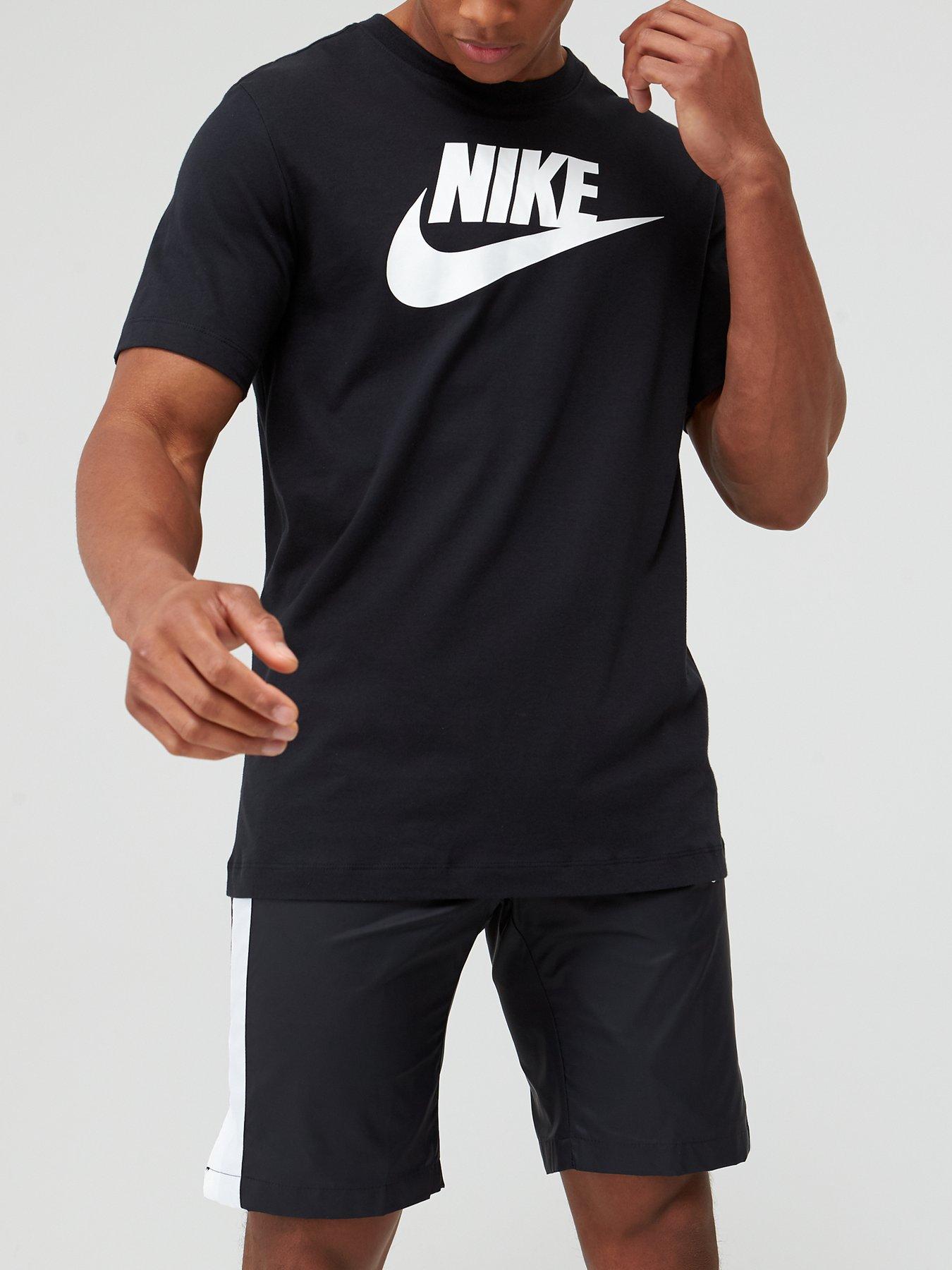 Opgewonden zijn vertel het me Oorlogszuchtig Nike Futura T-Shirt - Black | very.co.uk