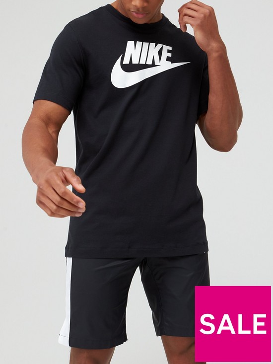 front image of nike-futura-t-shirt-black