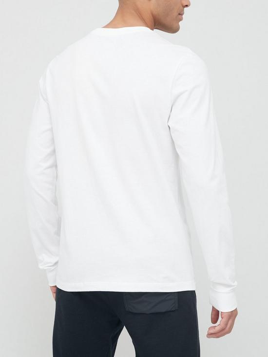 Nike Club Long Sleeve T-Shirt - White/Black | very.co.uk