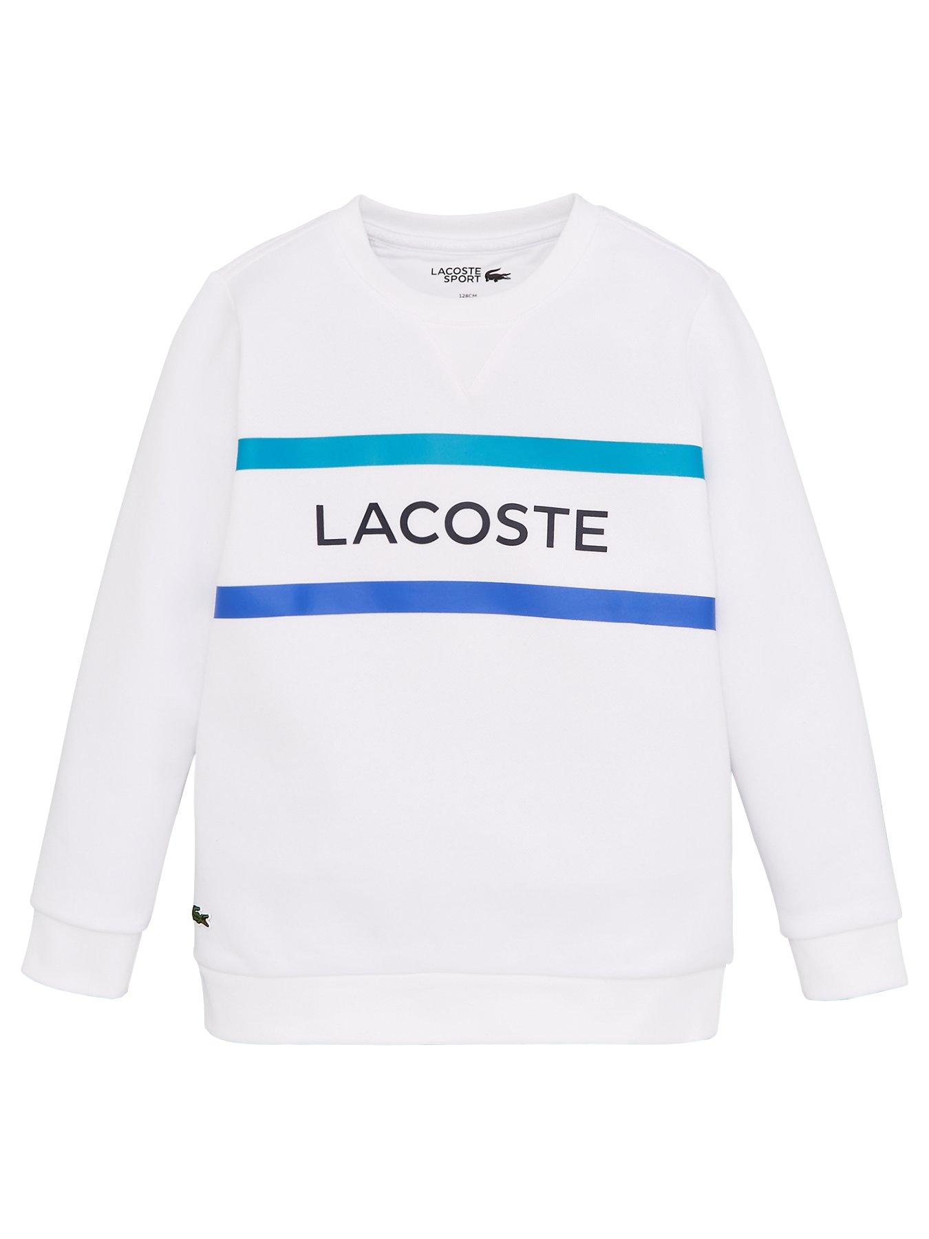 lacoste sweatshirt white