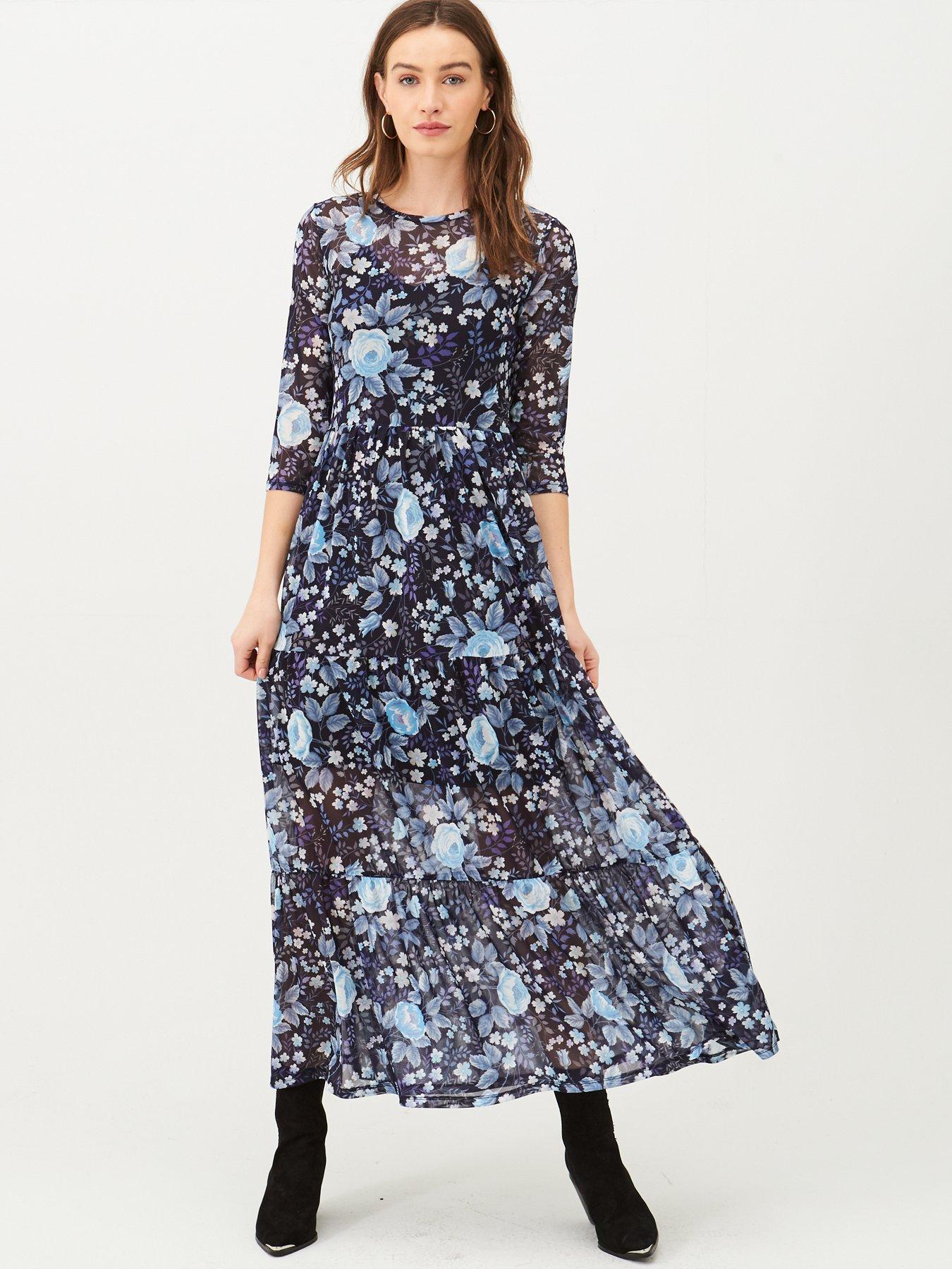 very floral midi dress