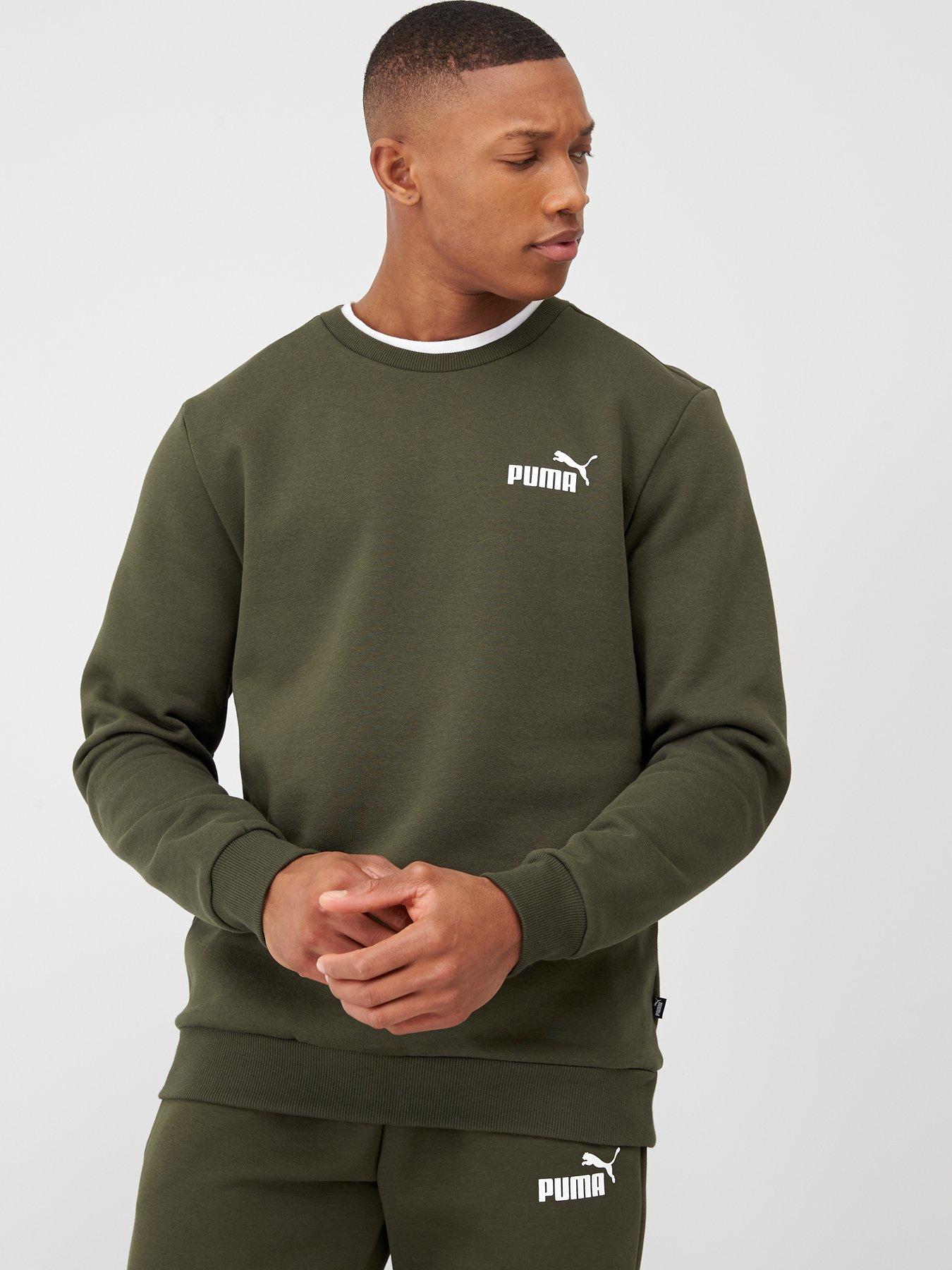 Puma Crew Sweatshirt - Khaki | very.co.uk