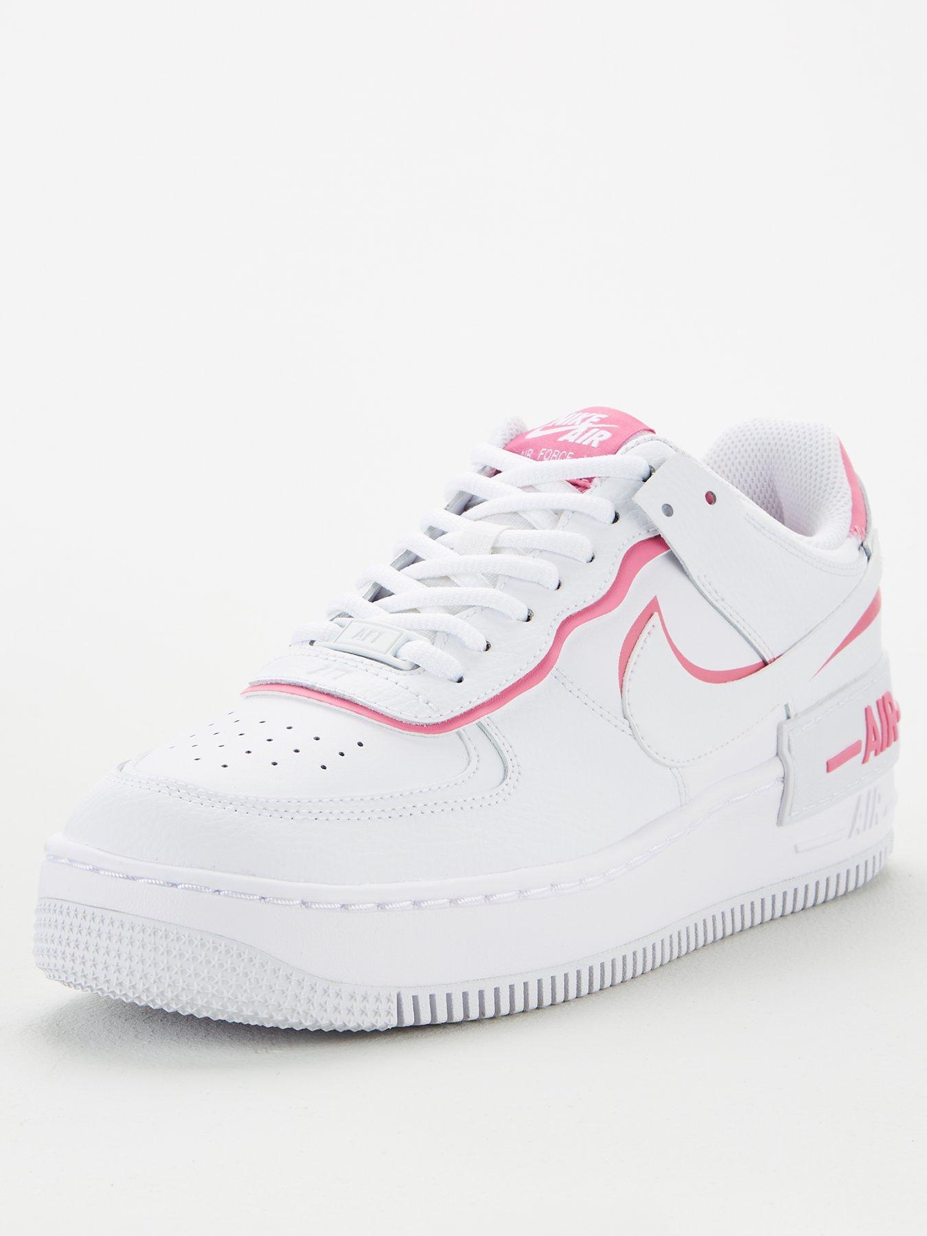 white and pink airforce