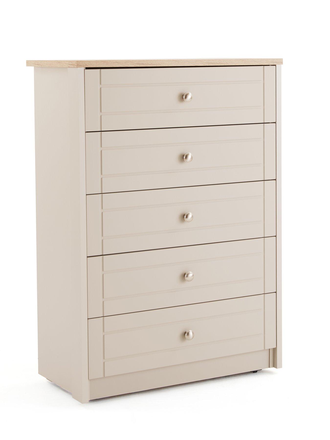 Image 3 of 7 of One Call Alderley Ready Assembled 3 Piece Package - Chest of 5 Drawers and 2 Bedside Chests