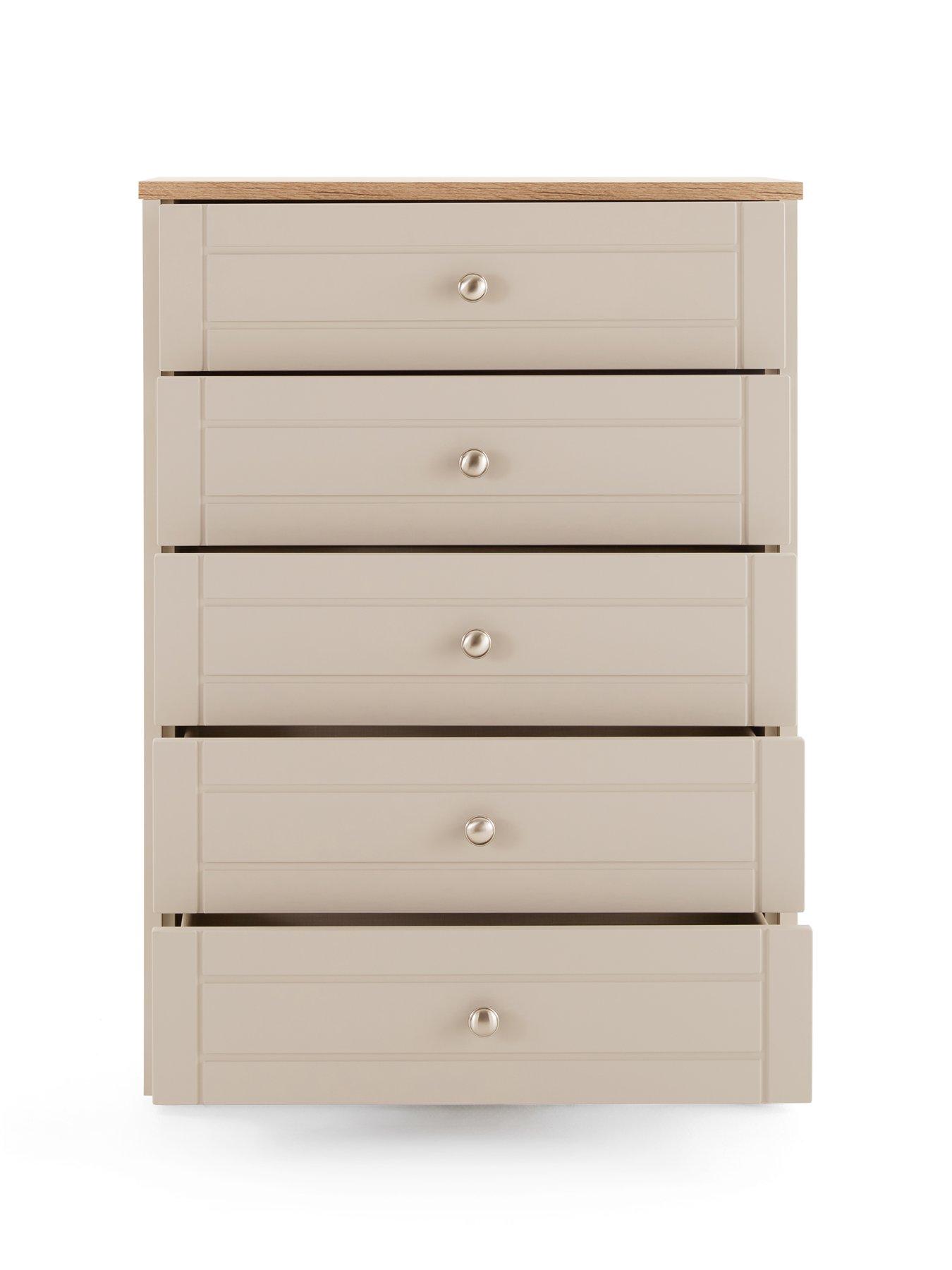 Image 5 of 7 of One Call Alderley Ready Assembled 3 Piece Package - Chest of 5 Drawers and 2 Bedside Chests