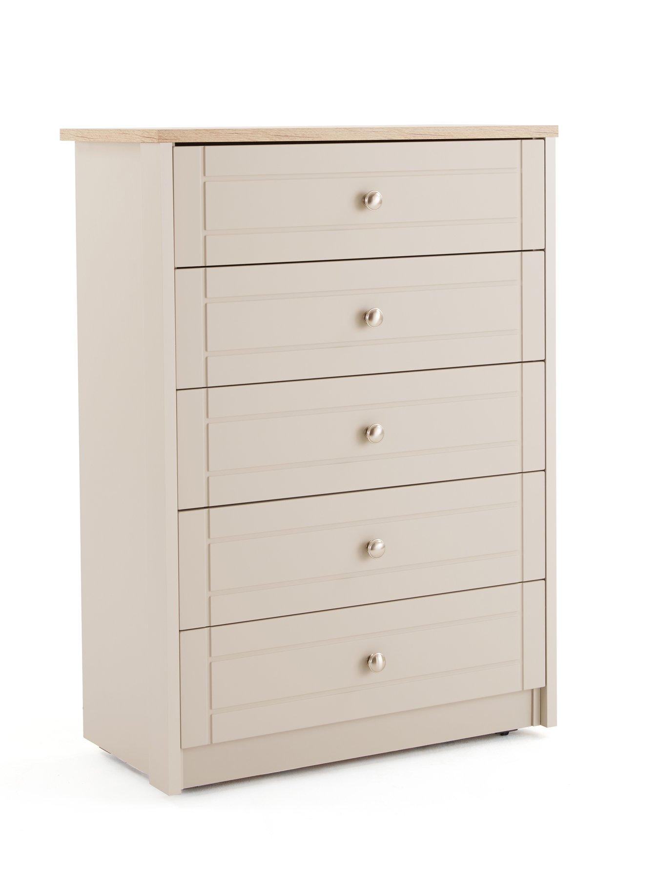 Image 4 of 7 of One Call Alderley Part Assembled 4 Piece Package - 3 Door Mirrored Wardrobe, Chest of 5 Drawers and 2 Bedside Chests