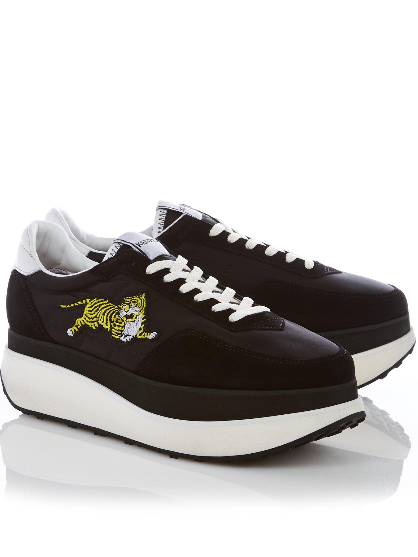 black platform trainers womens uk