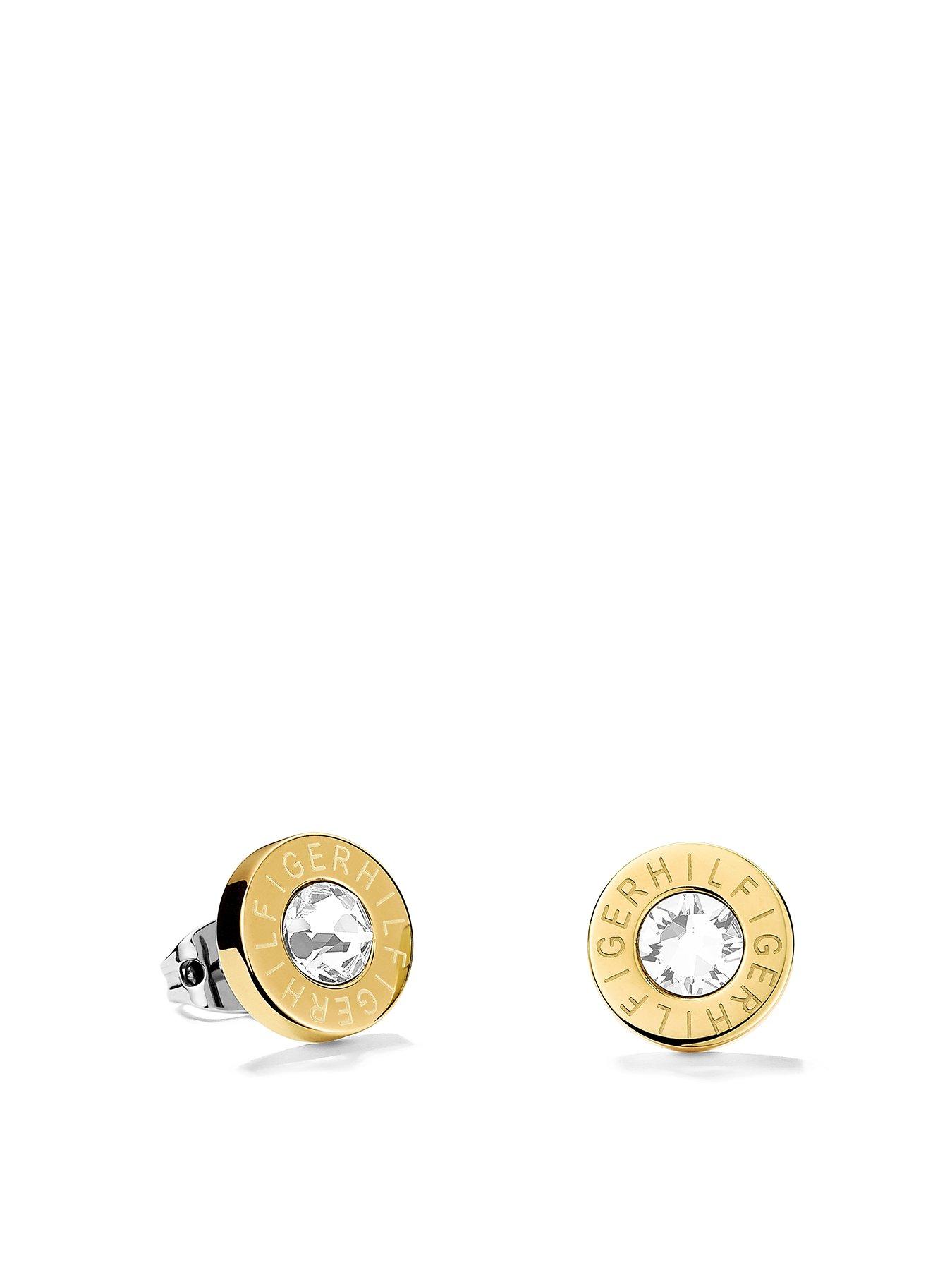 ladies gold stud earrings