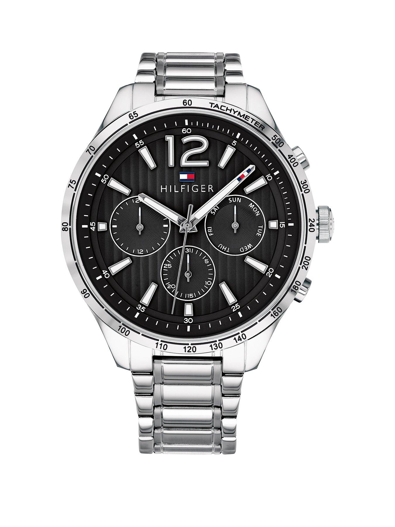 tommy hilfiger watch silver mens