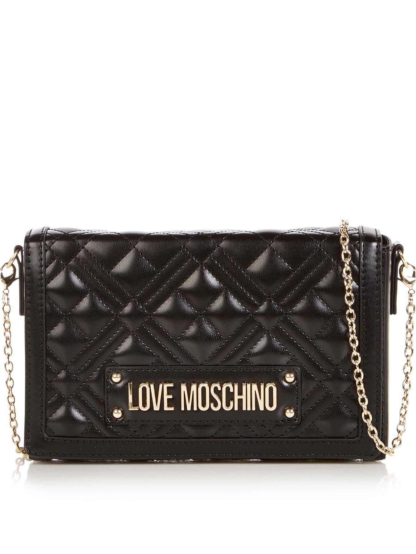 black love moschino bag