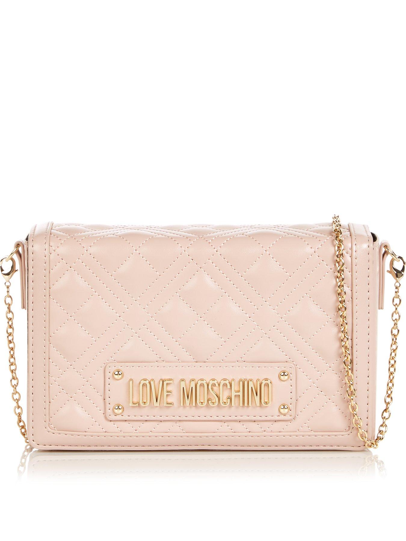 moschino pink quilted bag