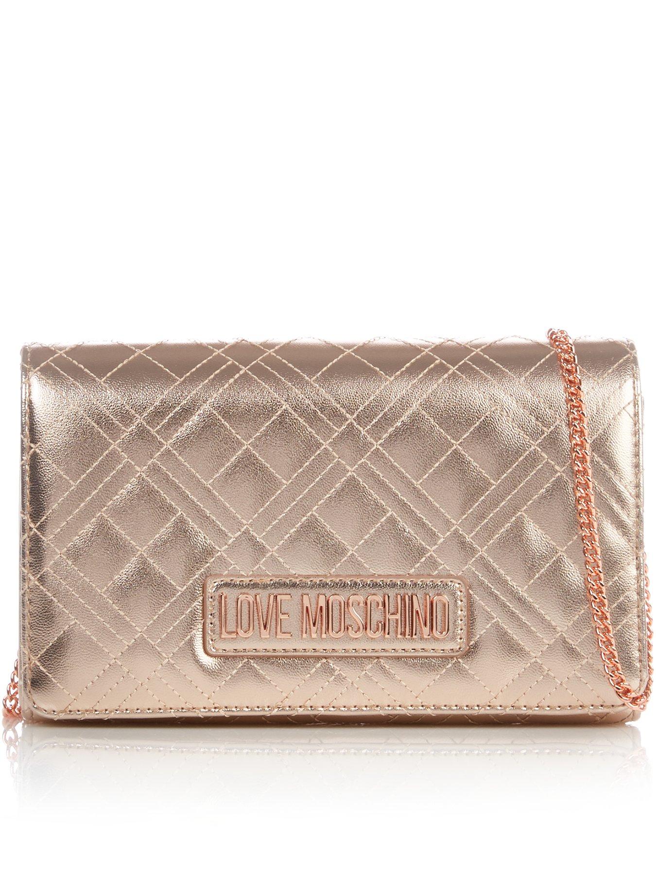 rose gold moschino bag