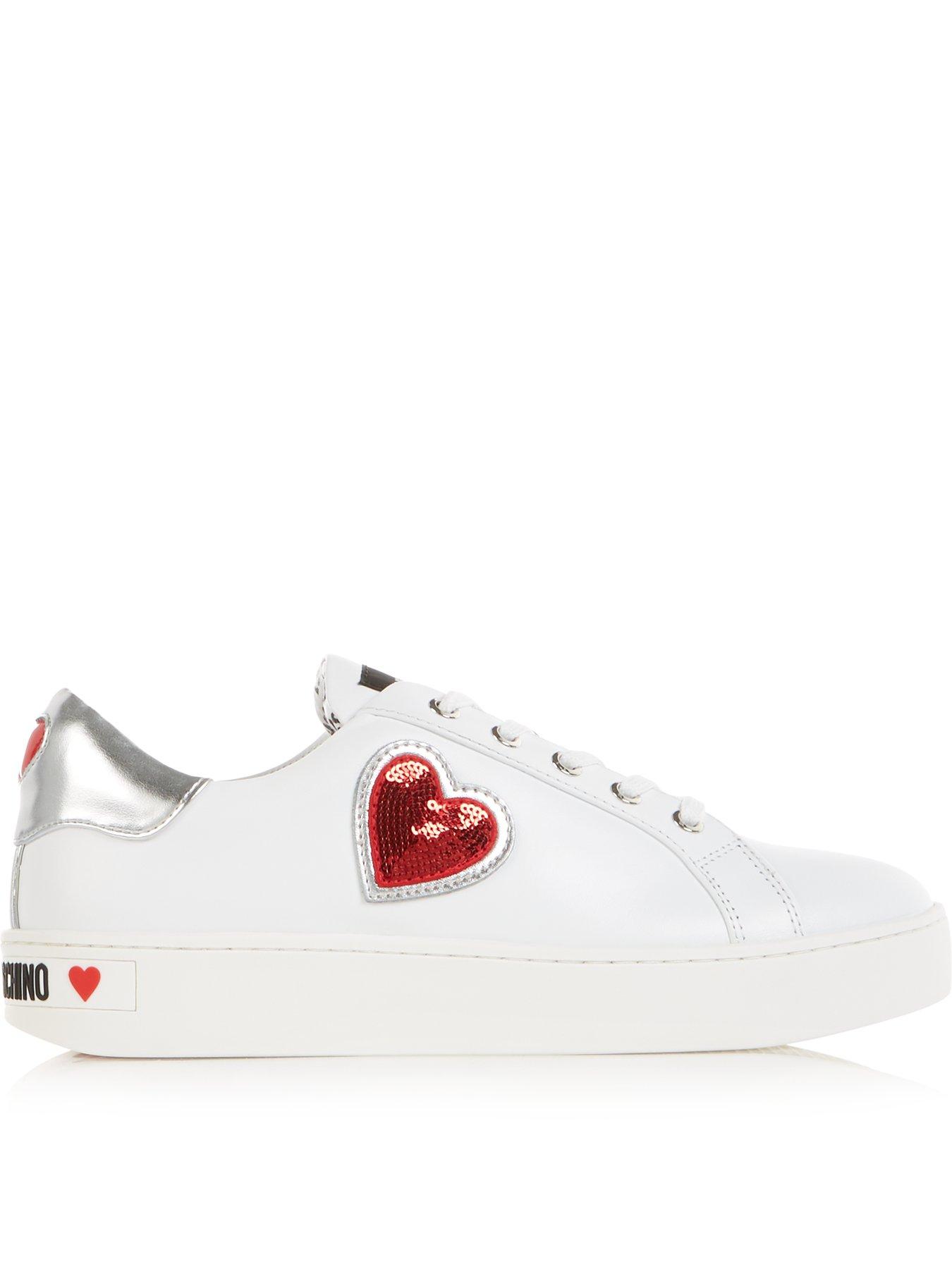 Love Moschino Sequin Heart Logo Lace Up Trainers review