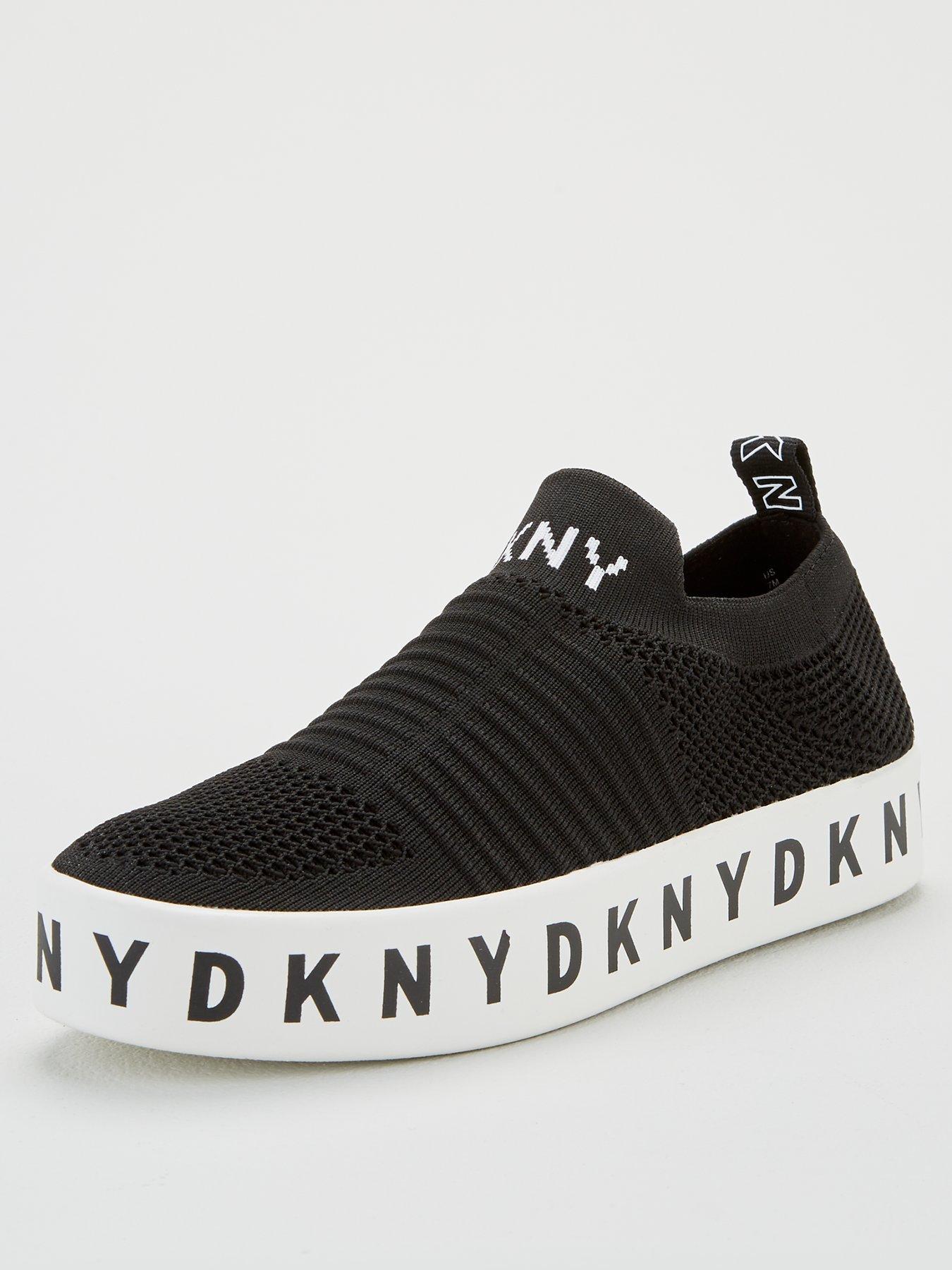 dkny black slip on shoes