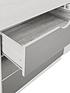  image of mico-mid-sleeper-bed-with-pull-out-desk-andnbspstorage-grainednbspwhitegrey