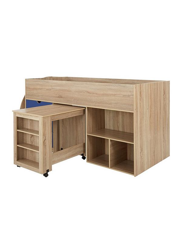 Mico Mid Sleeper Bed With Pull Out Desk, Mid Sleeper Bed With Pull Out Desk