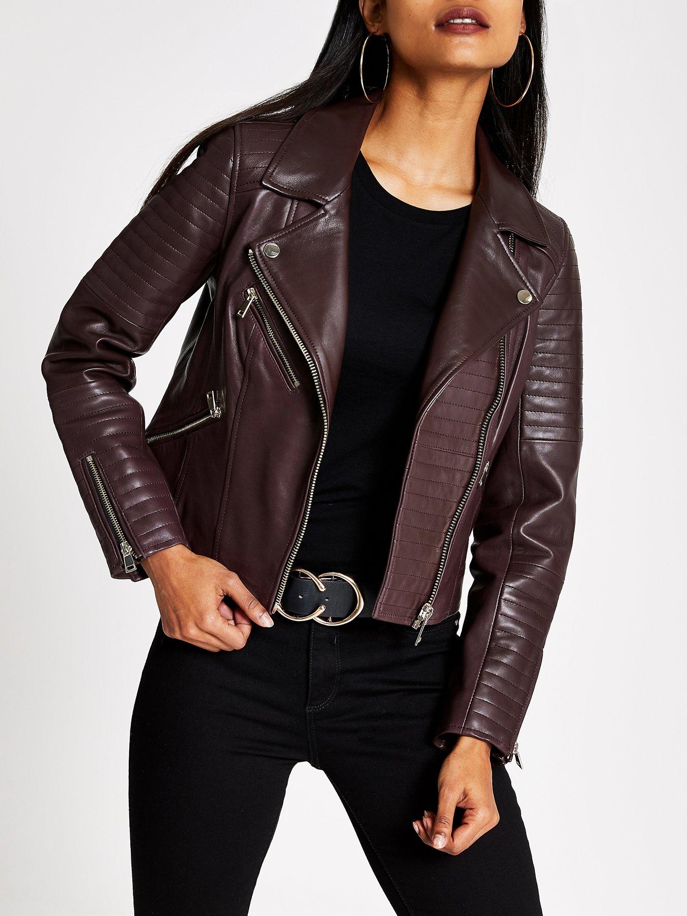 petite leather biker jacket uk