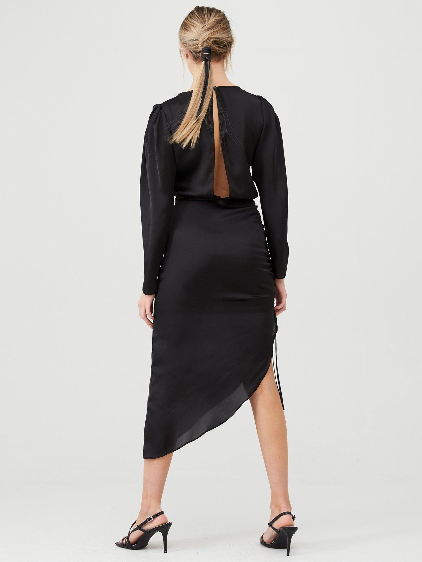 black wrap dress river island