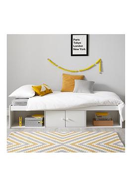 Product photograph of Everyday Alpha Cabin Bed With Storage And Mattress Options Buy And Save - White - Cabin Bed With Standard Mattress from very.co.uk