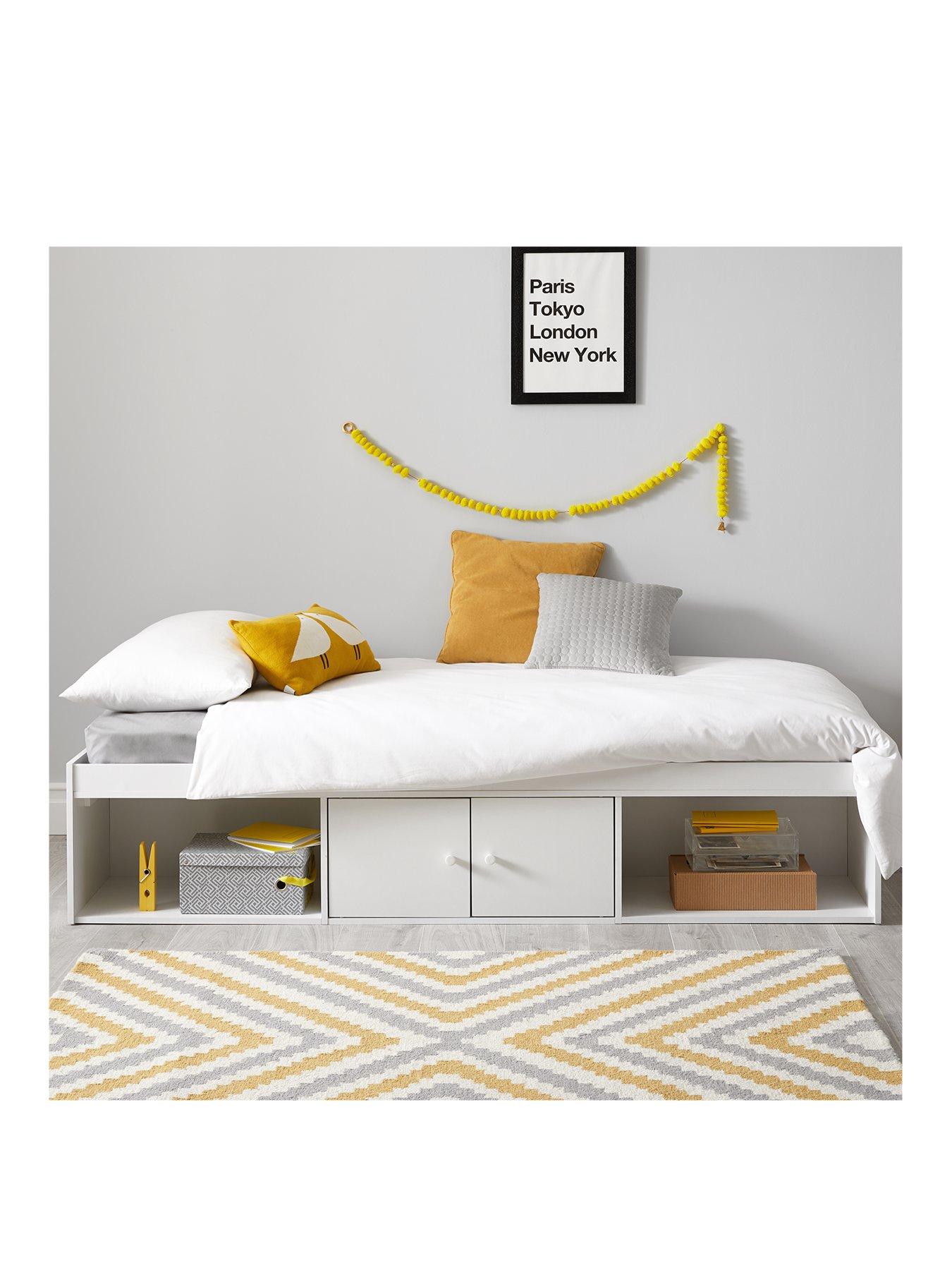 undefined Alpha Cabin Bed with Storage and Mattress Options (Buy and SAVE!) - White
