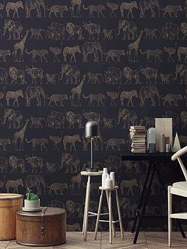 Product photograph of Boutique Safari Midnight Wallpaper from very.co.uk