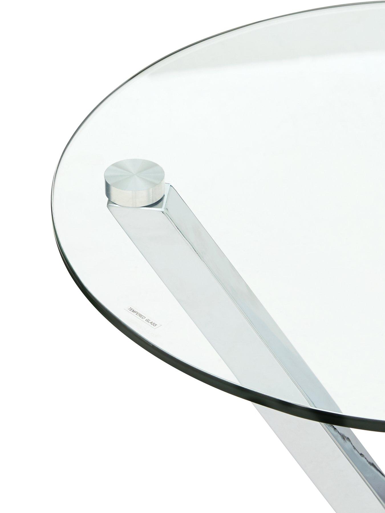 Image 4 of 5 of Very Home Chopstick Glass and Chrome Lamp Table