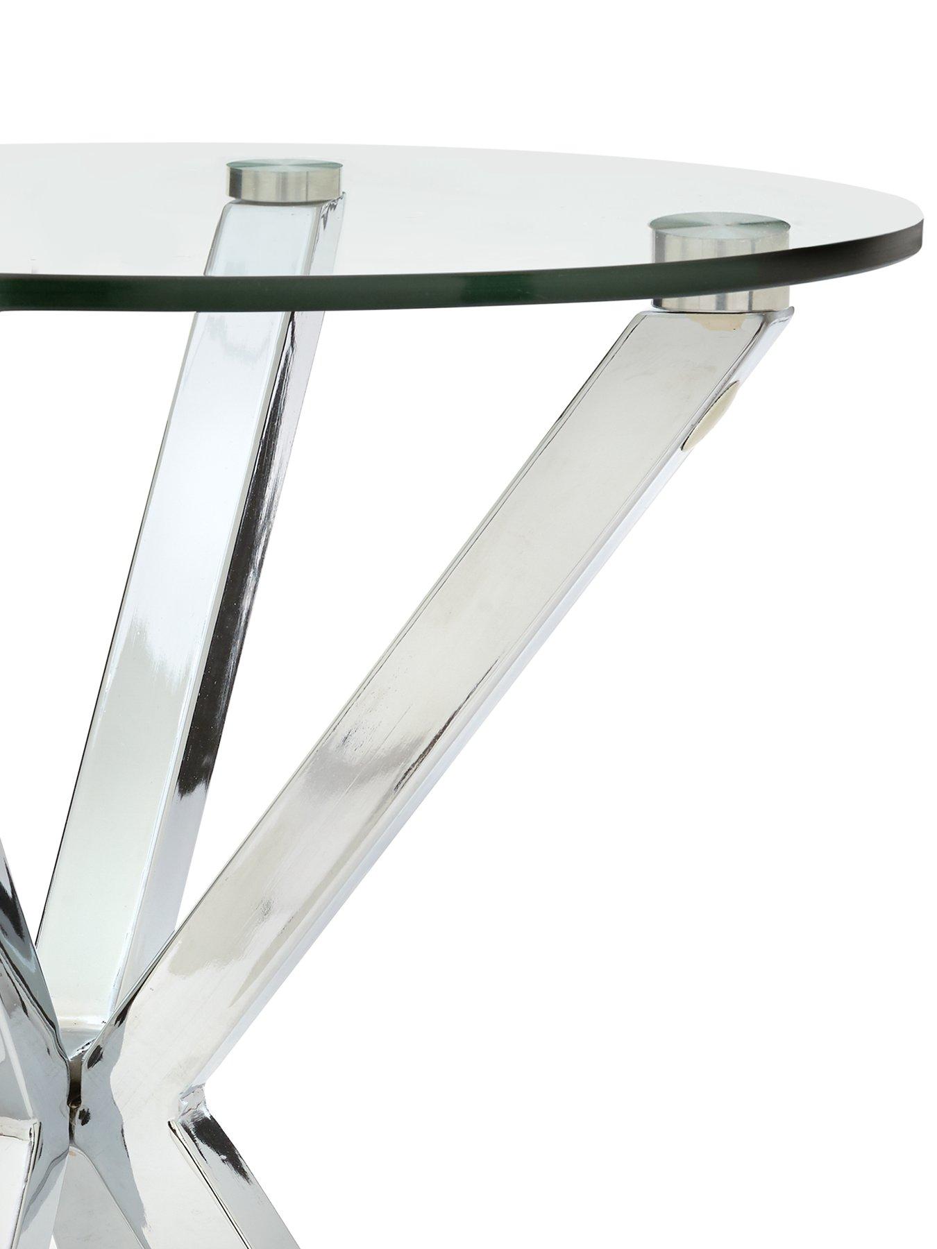 Image 5 of 5 of Very Home Chopstick Glass and Chrome Lamp Table