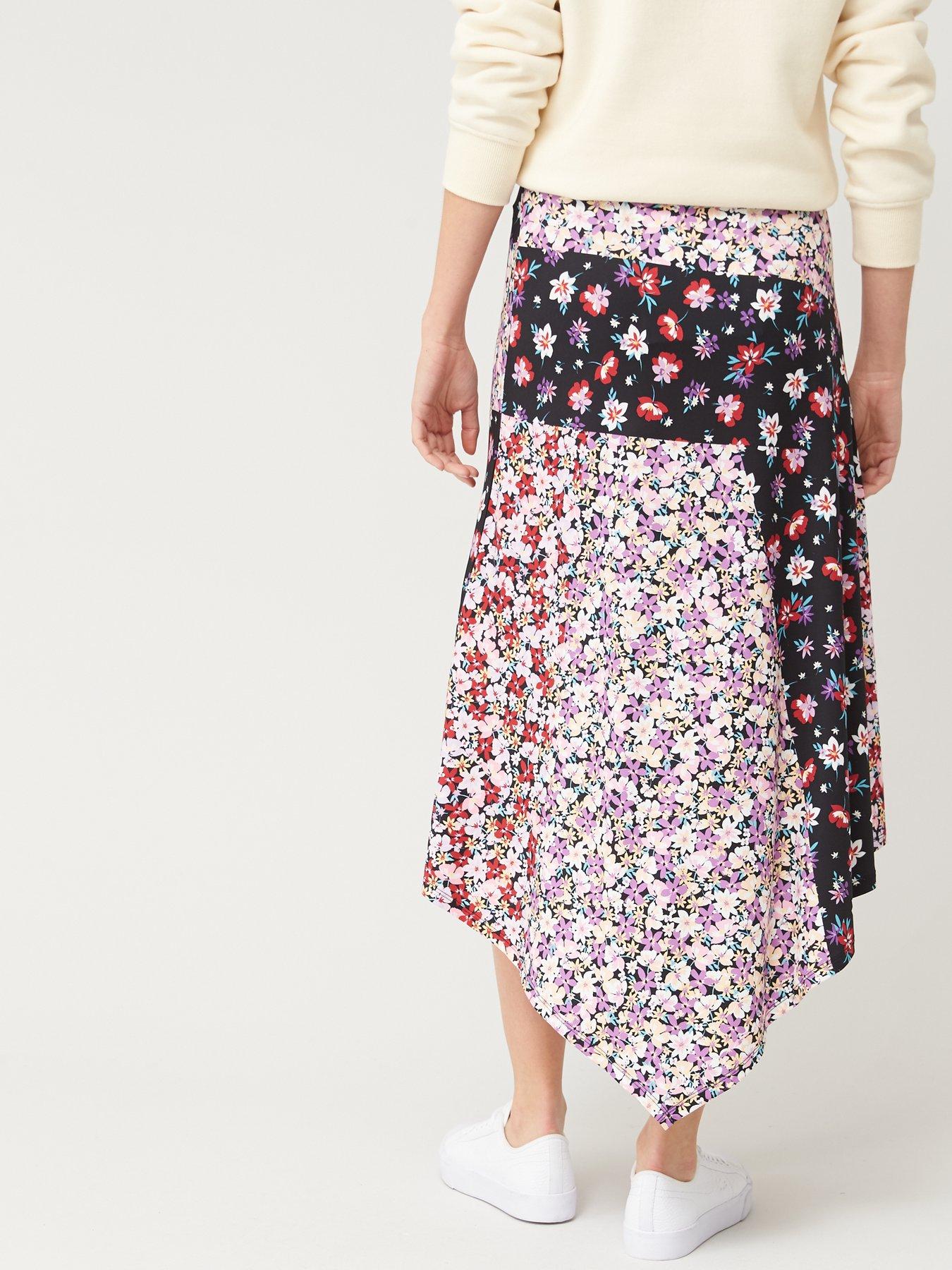 v by very mixed print midi dress