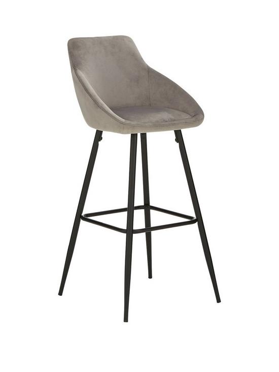 back image of very-home-dahlia-fabric-bar-stool-greyblack