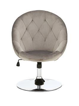 Product photograph of Very Home Odyssey Velvet Leisure Chair - Grey from very.co.uk