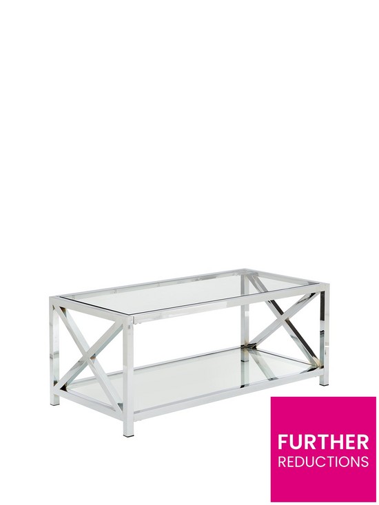 front image of christie-glass-and-chrome-coffee-table