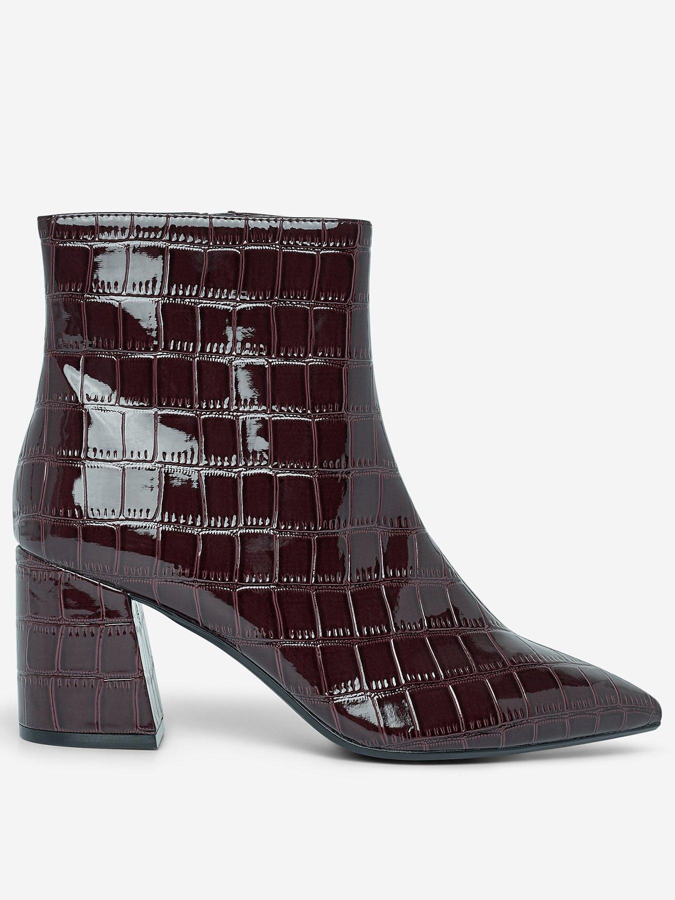 dorothy perkins burgundy boots