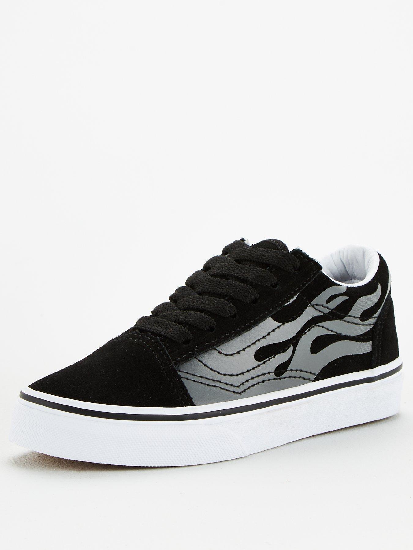 suede flame vans