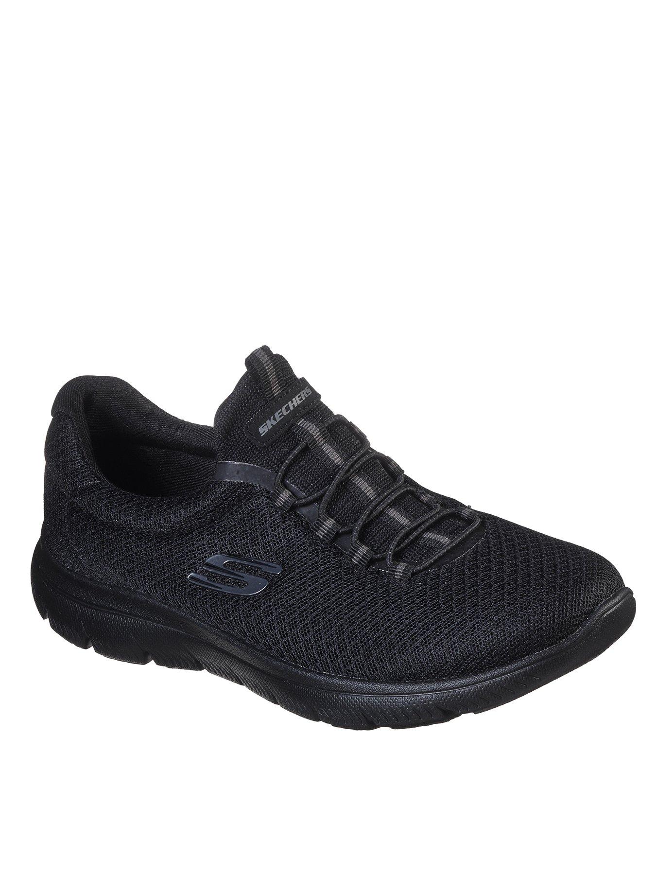 skechers dynamite bungee mesh slip on trainer