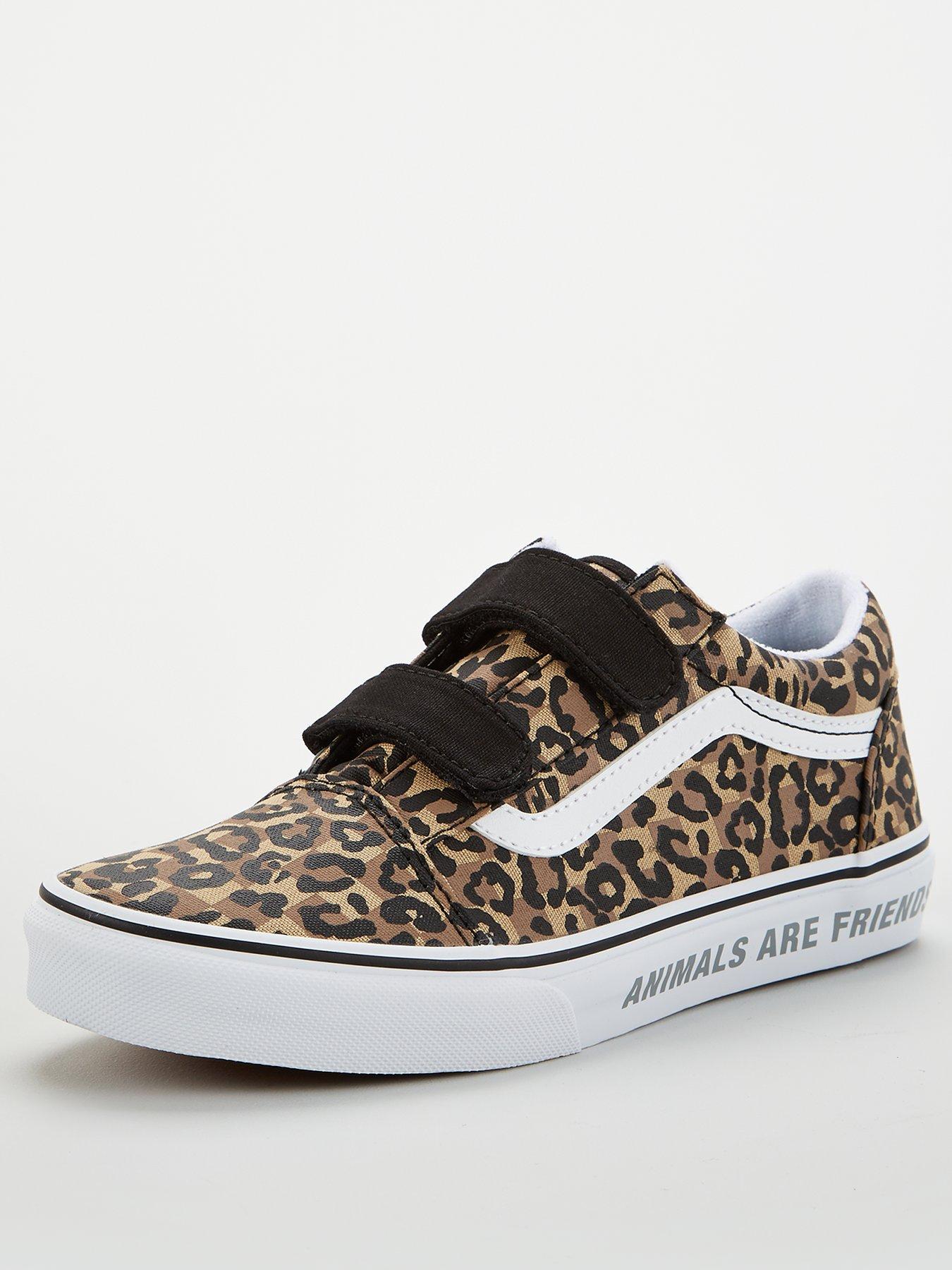 vans old skool mini leopard black