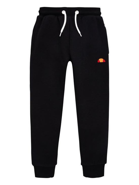 front image of ellesse-younger-boys-colino-joggers-black