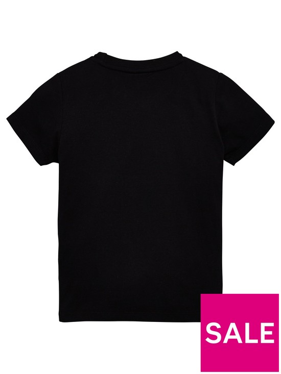 back image of ellesse-younger-boys-malia-short-sleeve-t-shirt-black