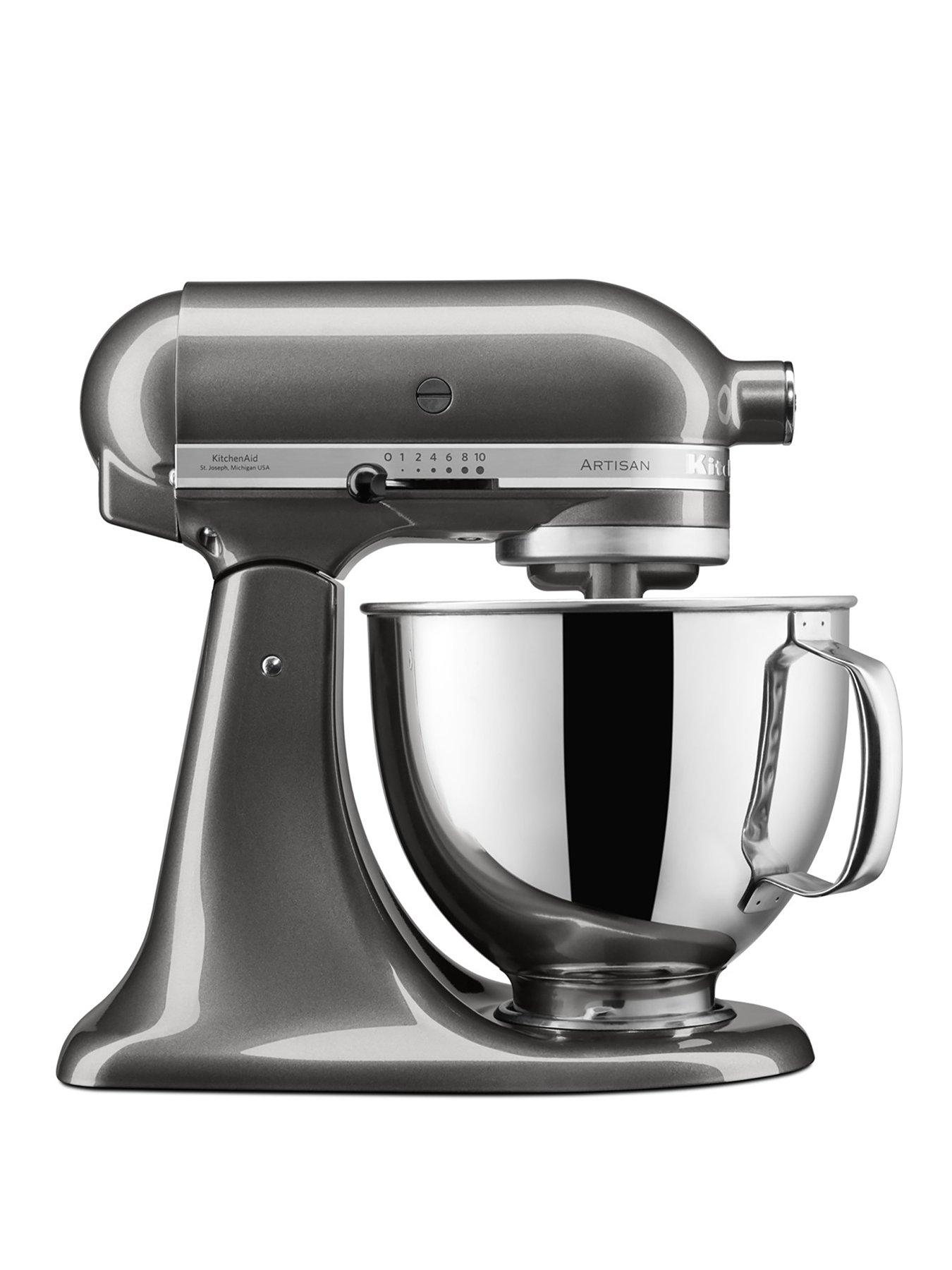 Product photograph of Kitchenaid Ksm125bqg Artisan Stand Mixer - Liquid Graphite from very.co.uk