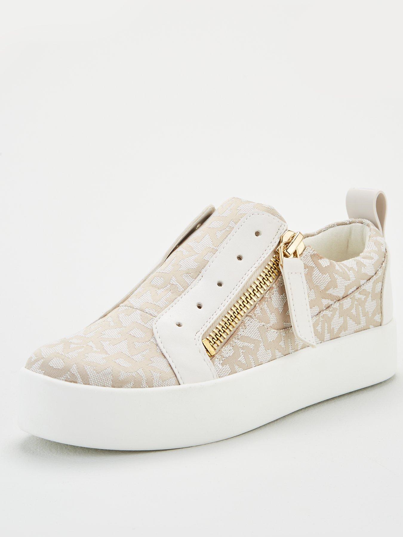 cream slip on trainers